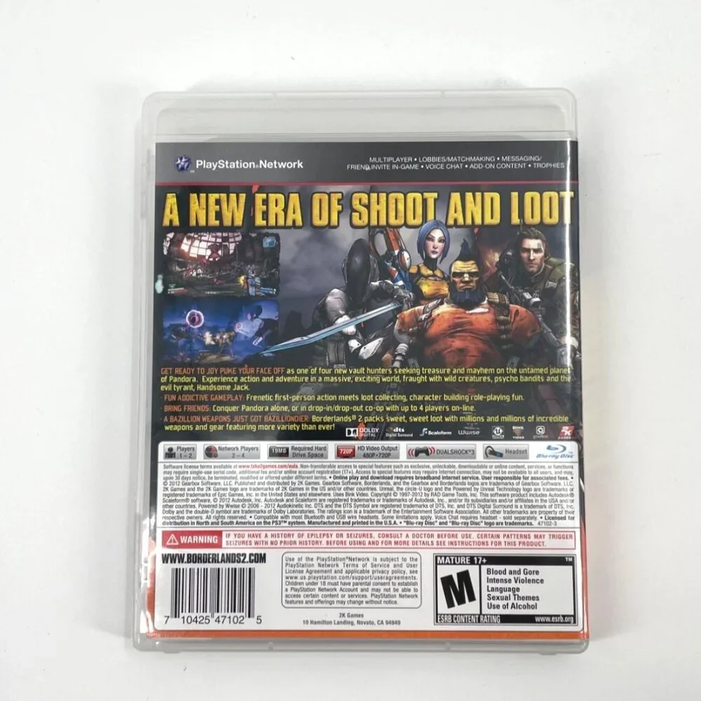 Borderlands 2 PS3 Video Game Complete With Case & Manual 2K Games Shooter RPG